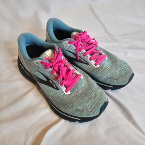Brooks Ghost 14‎ Women's Running Shoes Athletic Sneakers Cushioned Blue Pink 8B